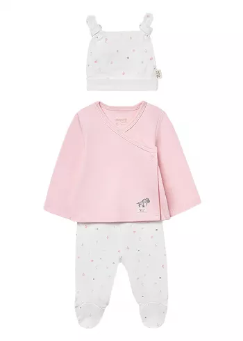 Set 3 piese - Bluza+pantaloni+caciulita - alb/roz - Mayoral