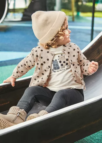 Set 3 piese - Pulover+bluza+colanti - bej - Mayoral