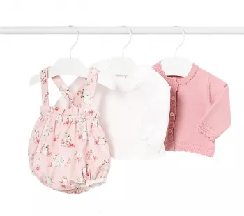 Set 3 piese - Salopeta+bluza+jacheta - roz - Mayoral
