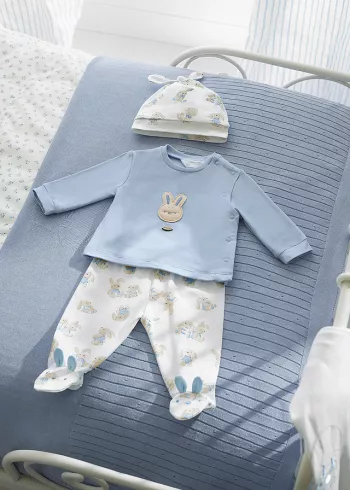 Set 3 piese Iepurasi bleu Better Cotton - Mayoral