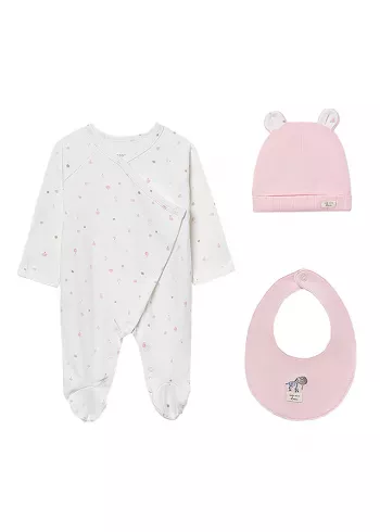 Set 3 piese cadou, unisex - alb/roz - Mayoral