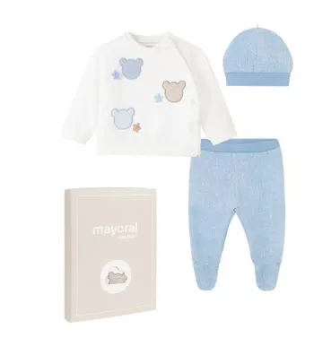 Set 3 piese - Costumas plus cardat - Ursulet - Mayoral 