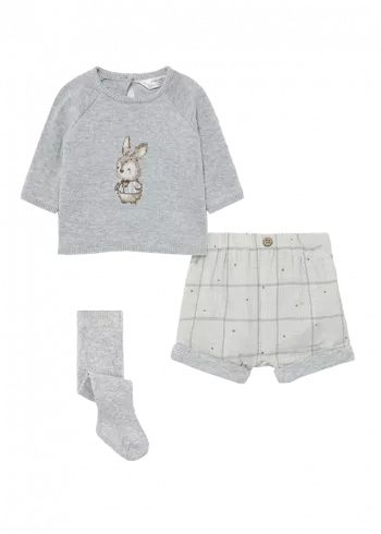 Set 3 piese, pulover + pantaloni scurti + ciorapi - Mayoral