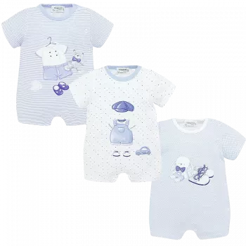 Set 3 salopete (pijamale) - Bleu - Mayoral 