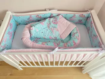 Set 5 piese complet echipare patut - Unicorn Heaven Mint - Maradalia Kids