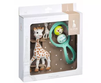 Set cadou - Girafa Sophie + zornaitoare Swing + breloc - Sophie la Girafe