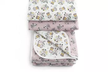 Set cuvertura+ 2 cearceafuri Blush Sloth& Panda