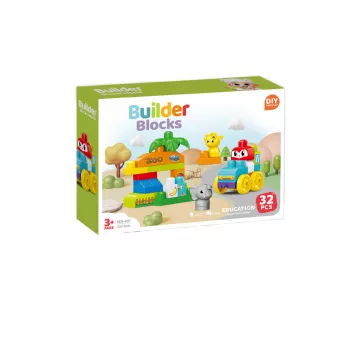 Set de constructie STEAM - Zoo distractiva (32 piese)