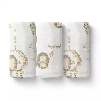 Set prosopele muselina organica A - Hedgehog's Day - Buva