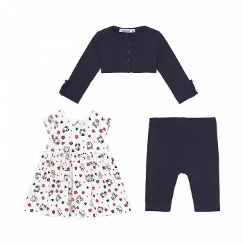 Set 3 piese - Bolero + Rochita + Leggings - Mayoral 
