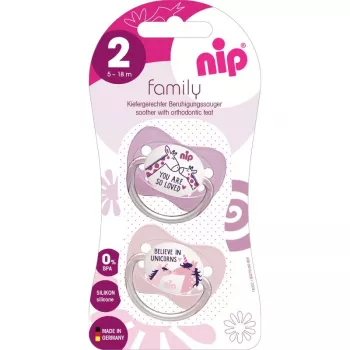 Suzeta Family Silicon marimea 2 (5 - 18 luni), nip 31004 girafa/unicorn