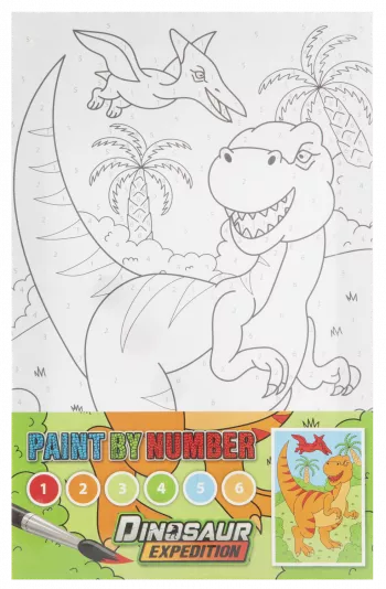 Tablou pictez pe numere - Dinozaur