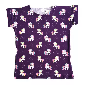 Tricou cu maneca scurta - Unicorni albi 8 ani