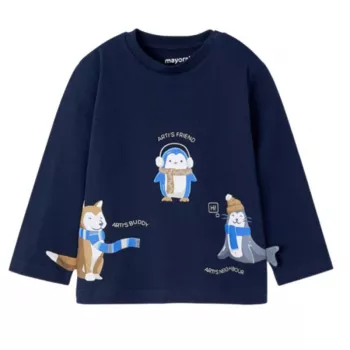 Tricou maneca lunga - Animale polare - Mayoral
