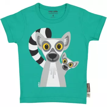 Tricou verde Lemur 6 ani