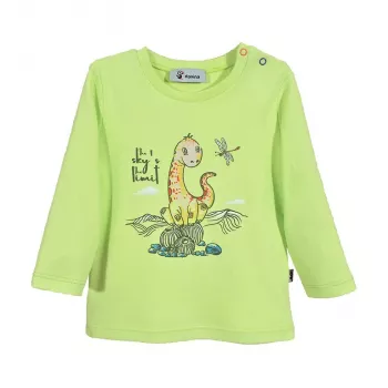 Tricou vernil cu maneca lunga Dino The sky is the limit