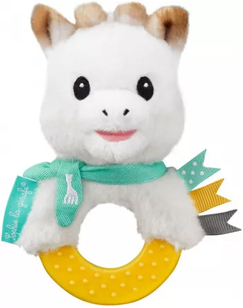 Zornaitoare si inel dentitie - Plush - Sophie la Girafe