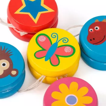 YO-YO colorat din lemn