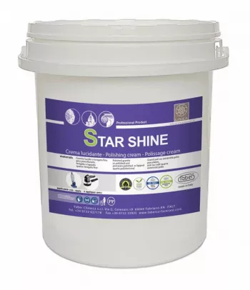 Star Shine Negru crema de lustruit granit si cuart pe baza de apa, 5kg, FABER 