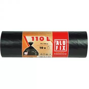 ALUFIX SACI 110LT 10BUC LDPE 70X100CM NEGRU  REGULAR MS110UNI