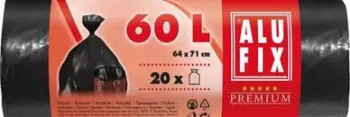 ALUFIX SACI 60LT 20BUC HDPE 64X71CM NEGRU  REGULAR MS60UNI