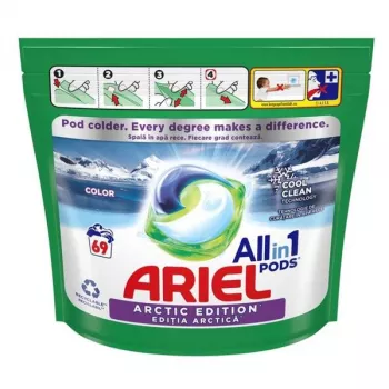 ARIEL COLOR ARTIC EDITION DETERGENT DE RUFE CAPSULE GEL 69 BUC/SET