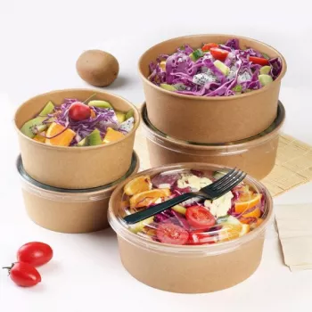 BOL SALATA CARTON 550 CC CU CAPAC KRAFT 50 BUC/SET