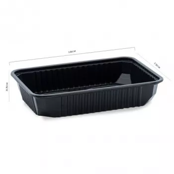 CASEROLA EUROBOX NEAGRA PP 500 ML 50 BUC