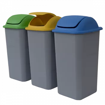 COS GUNOI BASCULI 24 LT CU CAPAC BATANT ALBASTRU