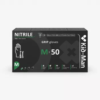 MANUSI NITRIL KIDMAN GOGRIP NEGRE 50 BUC/SET - M