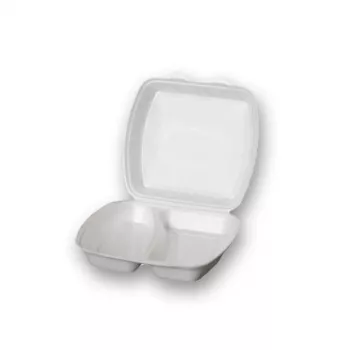 MENIU BOX 2 COMPARTIMENTE ALB 50 BUC MB2 