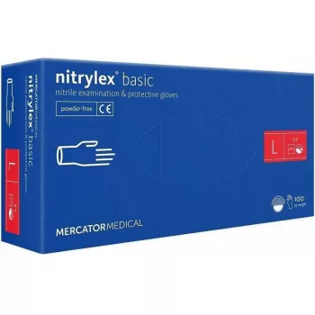 MERCATOR MANUSI NITRYLEX ALBASTRU 100 BUC/SET L