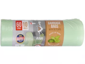 SACI MENAJ 60 L VERDE 10 BUC
