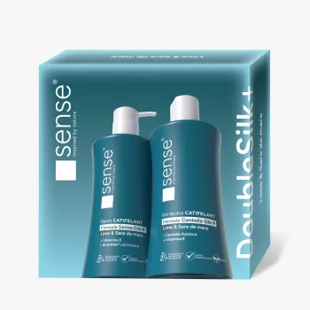 SET CADOU DOUBLESILK+ LIME SI SARE DE MARE 2X330 ML