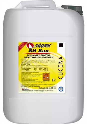 SH SAN 12 KG DETERGENT IGENIZANT PE BAZA DE CLOR PENTRU MASINI DE SPALAT VASE SHARK