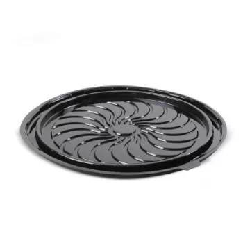 TAVA ROTUNDA TORT 26 CM LARGE L-415 CU CAPAC DECORAT TRANSPARENT L-410 SET 50 BUC