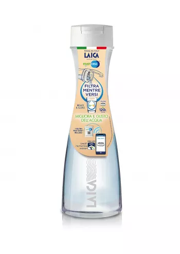 Carafa filtranta de apa Laica GlaSSmart, din sticla, 1.1 litri, Verde