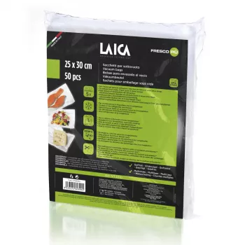 Pungi pentru vidat alimente, 25x30 cm, Laica VT3510, 50 pungi