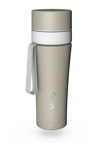 Sticlă filtranta Sport myLaica, Inox, 0,55 litri, portabilă, Gri