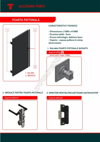 Porți și garduri debitate laser - 5665901 Poarta pietonala LS.02.659.01, trutzi.ro