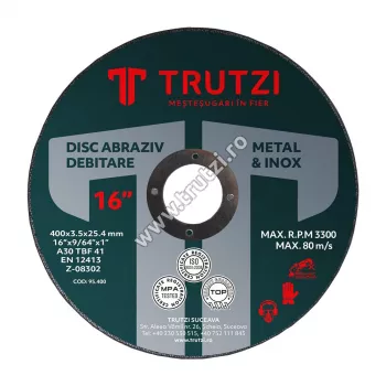 Discuri și freze - 95400 DISC ABRAZIV DEBITARE METAL 400X3.5X25.4MM, trutzi.ro