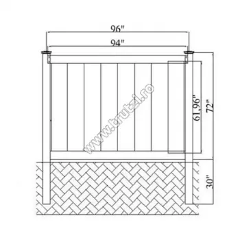 Porți și garduri din PVC - 15800 PANOU GARD PVC MODEL PRIVACY, 1820*2440, ALB, trutzi.ro