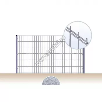 Porți și garduri din panouri dublu fir - 2915563 PANOU ZINCAT DUBLU FIR 2D 5*4*5MM, 1630*2500MM, trutzi.ro