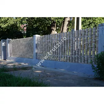 Garduri din sipcă metalică, stâlpi și accesorii - 293501112 SIPCA OMEGA 0.50 MM VOPSITA PE O PARTE PIATRA MARO, trutzi.ro