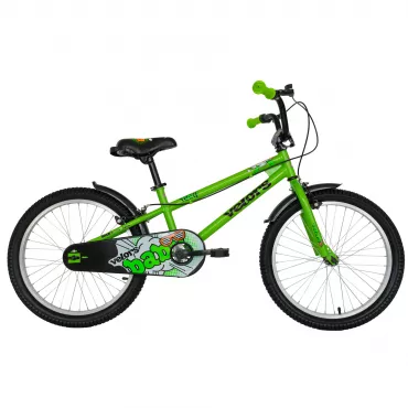 Bicicleta copii 20" VELORS V2001A,  culoare verde/negru, varsta 7-10 ani - RESIGILATA
