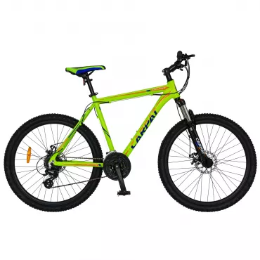 Bicicleta MTB-HT 26" CARPAT Explorer C2656C, cadru aluminiu, frane mecanice disc, transmisie SHIMANO 24 viteze, culoare verde/albastru