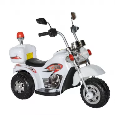 Motocicleta electrica copii cu acumulator, muzica si lumini, culoare alb