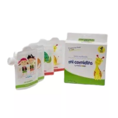 Pungă alimente baby, reutilizabilă Set 4 bucăți