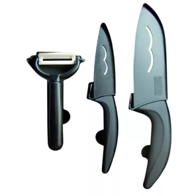Set cuțite ceramice + curățitor ceramic Irisana, 3 piese