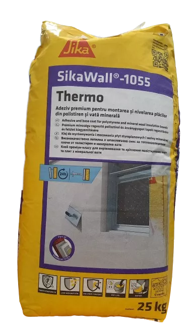 Adeziv pentru polistiren expandat si vata bazaltica SIKA WALL THERMO 25 KG